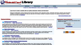 What Webmasterslibrary.com website looked like in 2022 (1 year ago)