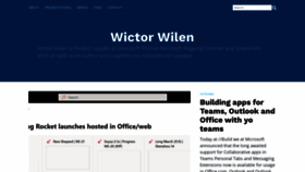 What Wictorwilen.se website looked like in 2022 (1 year ago)