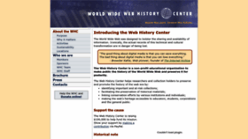 What Webhistory.org website looked like in 2022 (1 year ago)