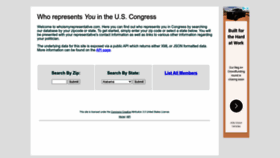 What Whoismyrepresentative.com website looked like in 2022 (1 year ago)
