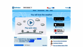 What Weatherscreensaver.com website looked like in 2022 (1 year ago)