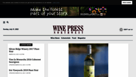 What Winepressnw.com website looked like in 2022 (1 year ago)