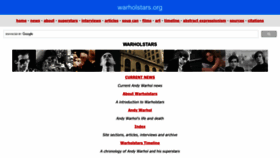 What Warholstars.org website looked like in 2022 (1 year ago)