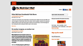 What Worldcantwait.net website looked like in 2022 (1 year ago)