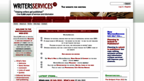 What Writersservices.com website looked like in 2022 (1 year ago)