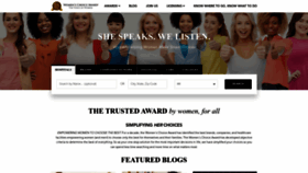 What Womenschoiceaward.com website looked like in 2022 (1 year ago)