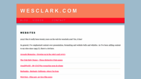 What Wesclark.com website looked like in 2022 (1 year ago)
