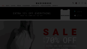 What Warehouse.co.uk website looked like in 2022 (3 years ago)