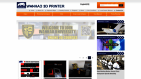 What Wanhao3dprinter.com website looked like in 2022 (1 year ago)