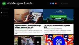 What Webdesignertrends.com website looked like in 2022 (1 year ago)