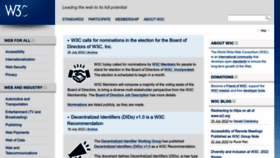 What W3c.org website looked like in 2022 (1 year ago)
