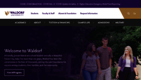 What Waldorf.edu website looked like in 2022 (1 year ago)