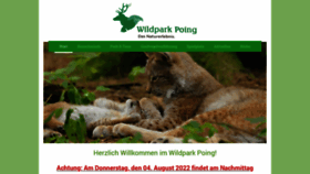 What Wildpark-poing.de website looked like in 2022 (1 year ago)