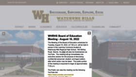 What Whrhs.org website looked like in 2022 (1 year ago)