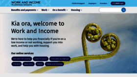 What Workandincome.govt.nz website looked like in 2022 (1 year ago)
