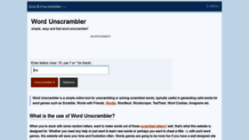 What Wordunscrambler.me website looked like in 2022 (1 year ago)