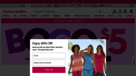 What Womanwithin.com website looked like in 2022 (1 year ago)