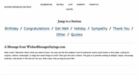 What Wishesmessagessayings.com website looked like in 2022 (1 year ago)