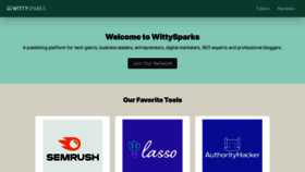 What Wittysparks.com website looked like in 2022 (1 year ago)