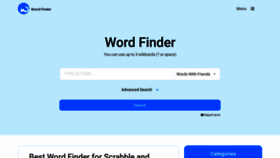 What Word-finder.com website looked like in 2022 (1 year ago)