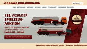 What Wormser-auktionshaus.de website looked like in 2022 (1 year ago)