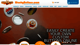 What Wackybuttons.com website looked like in 2022 (1 year ago)