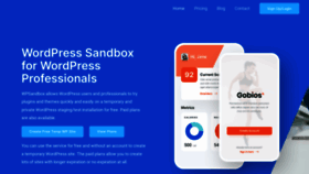 What Wpsandbox.net website looked like in 2022 (2 years ago)