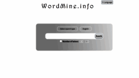 What Wordmine.info website looked like in 2022 (1 year ago)