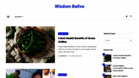 What Wisdombelive.com website looked like in 2022 (1 year ago)