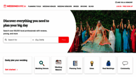What Weddingwire.in website looked like in 2022 (1 year ago)