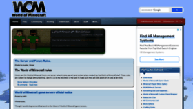 What Worldofminecraft.com website looked like in 2022 (1 year ago)