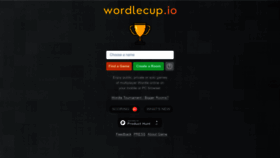 What Wordlecup.io website looked like in 2022 (1 year ago)