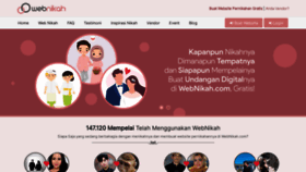 What Webnikah.com website looked like in 2022 (1 year ago)