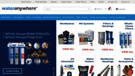 What Wateranywhere.com website looked like in 2022 (1 year ago)