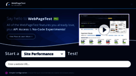 What Webpagetest.org website looked like in 2022 (1 year ago)
