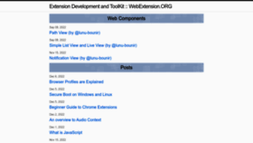What Webextension.org website looked like in 2022 (1 year ago)