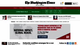 What Washingtontimes.com website looked like in 2022 (1 year ago)
