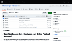What Websoccer-sim.com website looked like in 2023 (1 year ago)