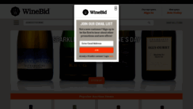 What Winebid.com website looked like in 2023 (1 year ago)