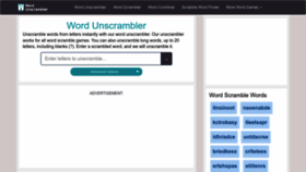 What Wordunscrambler.net website looked like in 2023 (1 year ago)