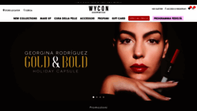 What Wyconcosmetics.com website looked like in 2023 (1 year ago)