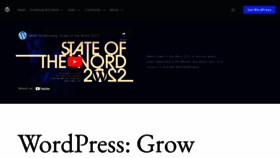 What Wordpress.org website looked like in 2023 (1 year ago)