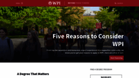 What Wpi.edu website looked like in 2023 (1 year ago)