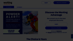 What Workingadvantage.com website looked like in 2023 (1 year ago)