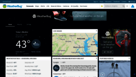 What Weatherbug.com website looked like in 2023 (1 year ago)