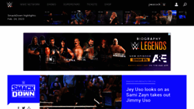 What Wwe.com website looked like in 2023 (1 year ago)