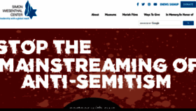 What Wiesenthal.com website looked like in 2023 (1 year ago)