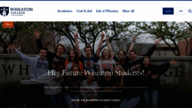 What Wheaton.edu website looked like in 2023 (1 year ago)