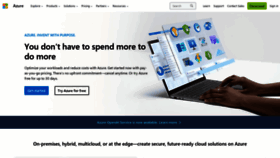 What Windowsazure.com website looked like in 2023 (1 year ago)