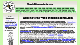What Worldofhummingbirds.com website looked like in 2023 (1 year ago)
